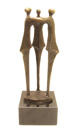 Sculptuur zakelijk "Op hoog niveau"