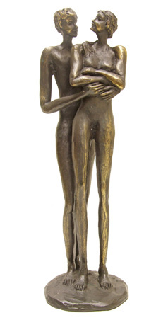 Liefdes sculptuur "Tijd voor elkaar"
