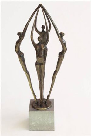 Zakelijk sculptuur "Reaching  to the top"