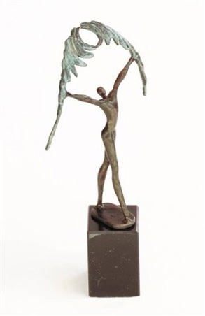 Gepatineerd sculptuur "Ouverture"