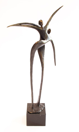Liefdes sculptuur "Visa versa"