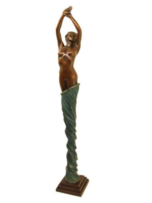Bronzen sculptuur "Agostine" groen gepatineerd
