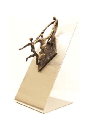 Prijs award "Coaching" op RVS sokkel