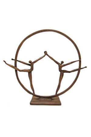 Sculptuur "De vriendschap" gepatineerd