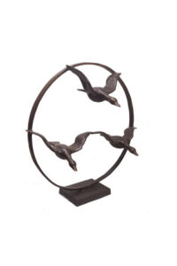 Bronzen sculptuur in Vogelvlucht