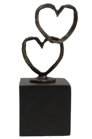 As geschenk "Twee hartjes een liefde" urn